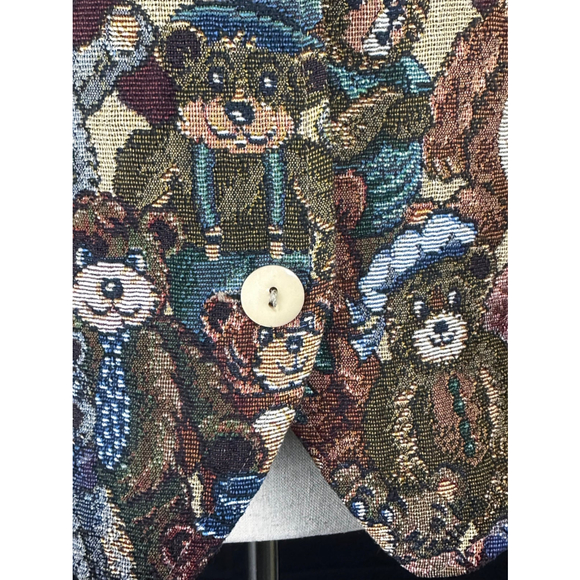 Teddy bear vest with satin back - Picture 3 of 7